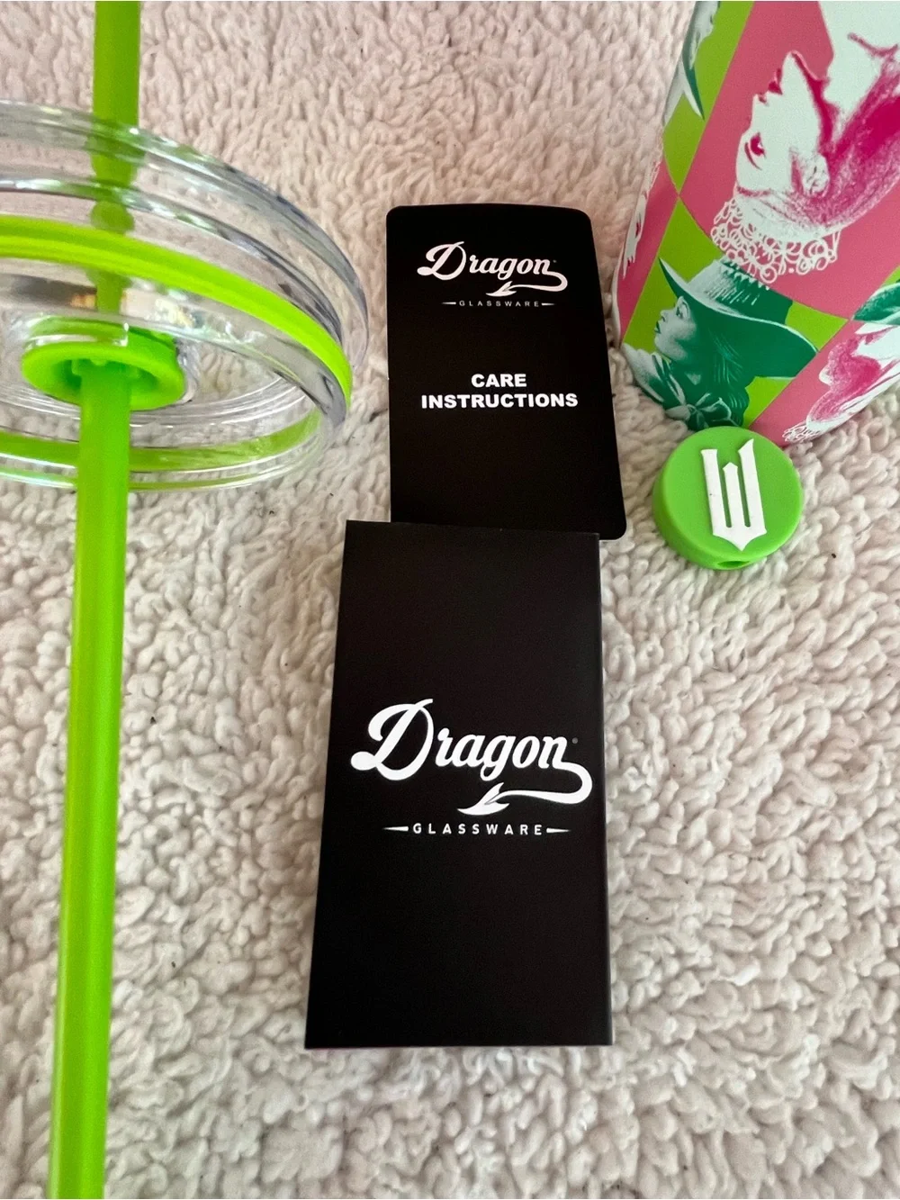 Wicked Pink Green Good Evil Checkered Tumbler New Unused With Papers